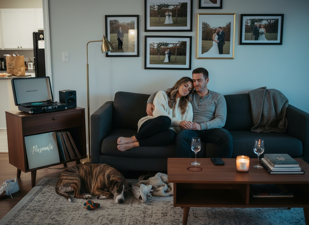 A family sharing an emotional moment